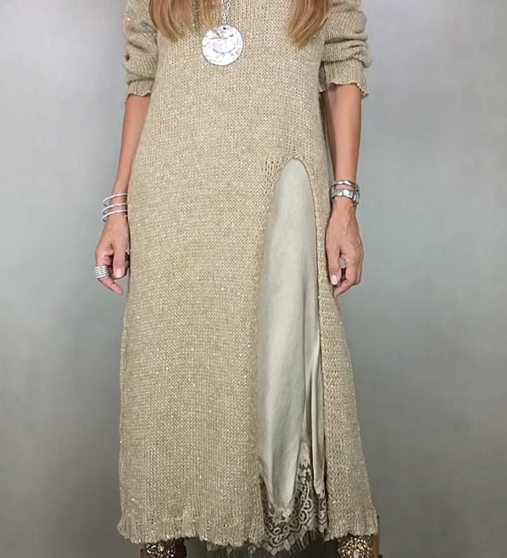Artone™ - Elegantes Zweiteiliges Set – langer Pullover und Passendes Kleid