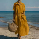 Alorie™ – Baumwollkleid mit Knöpfen