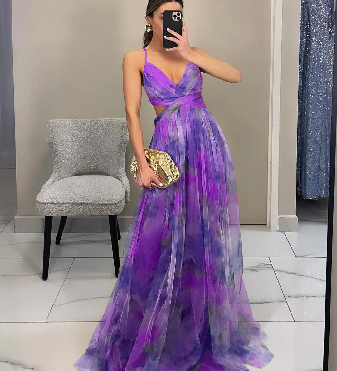 GISELLE | Chiffon Maxi Kleid