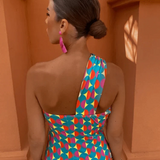 Sommerfeld | Elegantes Midikleid mit asymmetrischer Schulter