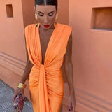 Sommerfeld | Elegantes Abendkleid mit tiefem V-Ausschnitt
