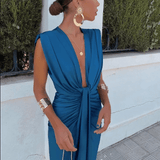 Sommerfeld | Elegantes Abendkleid mit tiefem V-Ausschnitt