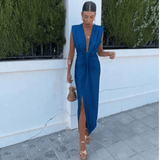 Sommerfeld | Elegantes Abendkleid mit tiefem V-Ausschnitt