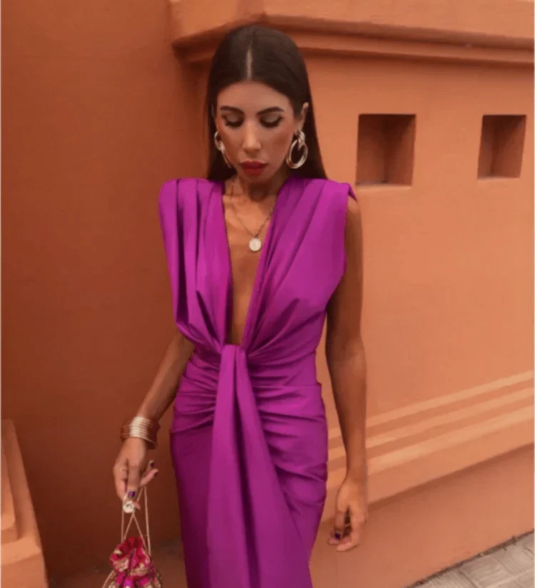 Sommerfeld | Elegantes Abendkleid mit tiefem V-Ausschnitt
