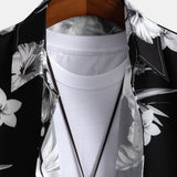 Hemd mit tropischem Blumenmuster & Shorts zum Schwimmen