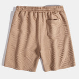 Textur Jacquard Hemd & Shorts mit Knopfleiste