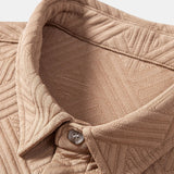 Textur Jacquard Hemd & Shorts mit Knopfleiste