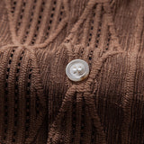 Geometrisches Jacquard-Kubanisches Hemd mit Ösen & strukturierte Shorts mit Futter
