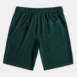 Muscle Fit Geripptes Stehkragen Hemd & Shorts