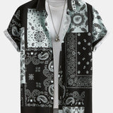 Paisley Patchwork Druck Hemd #Zufälliges Musterdesign# & Swim Shorts