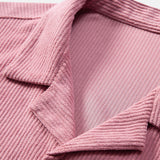Kurzärmeliges Corduroy Kubanisches Hemd & Shorts