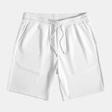 Muscle Fit Geripptes Stehkragen Hemd & Shorts
