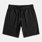 Muscle Fit Geripptes Stehkragen Hemd & Shorts
