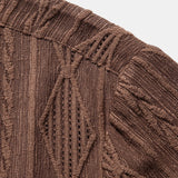 Geometrisches Jacquard-Kubanisches Hemd mit Ösen & strukturierte Shorts mit Futter
