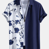 Hemd mit floralem Patchwork-Print und Shorts zum Schwimmen