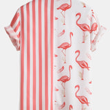 Hemd mit Flamingo-Streifen-Panel und Shorts zum Schwimmen