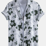 Floral Print Button Up Shirt & Swim Short