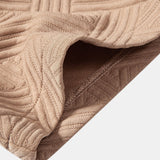 Textur Jacquard Hemd & Shorts mit Knopfleiste