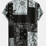 Paisley Patchwork Druck Hemd #Zufälliges Musterdesign# & Swim Shorts