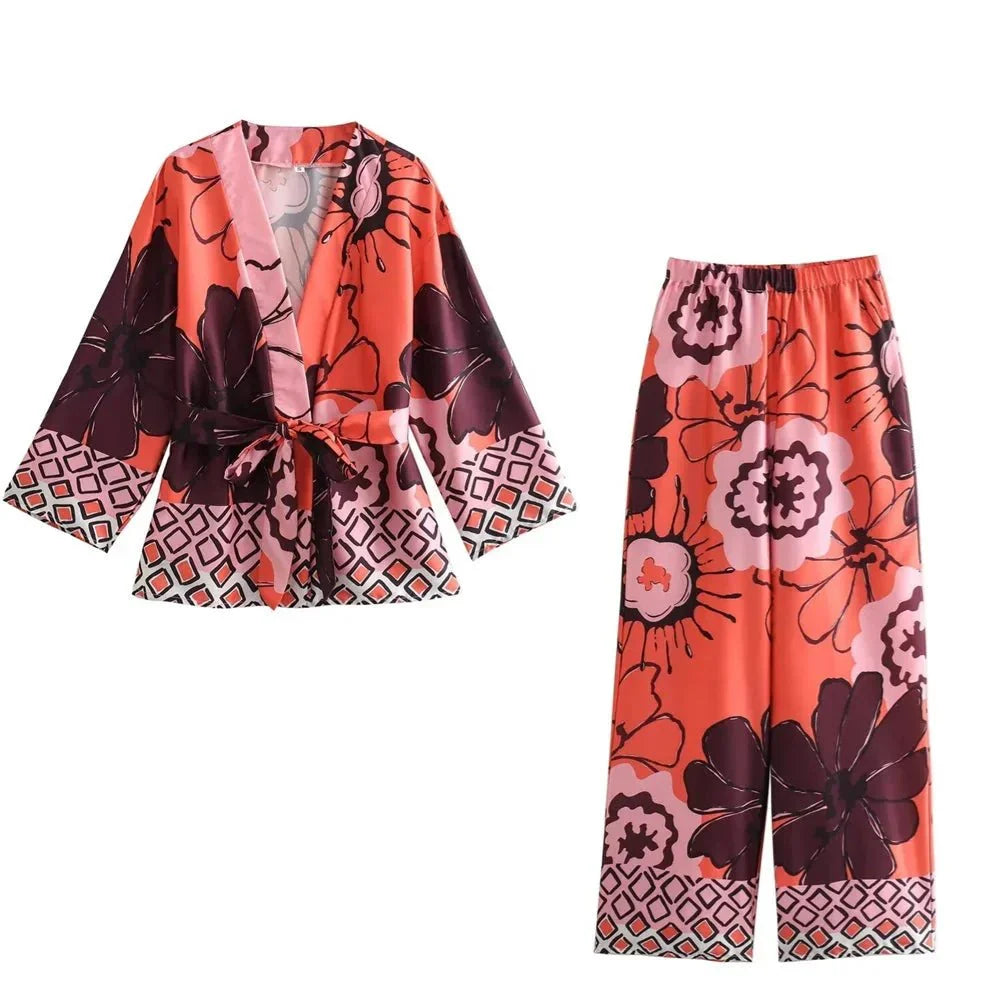 Sommerfeld | Elegantes Zweiteiler-Set mit weiter Hose