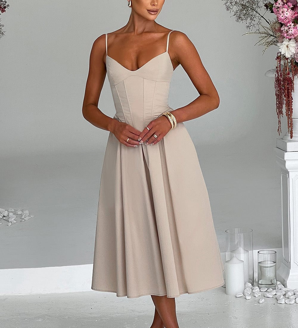 Sommerfeld | Elegantes Midi Kleid im Corset Stil