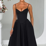 MAILEEN | Elegantes Midi Kleid im Corset Stil