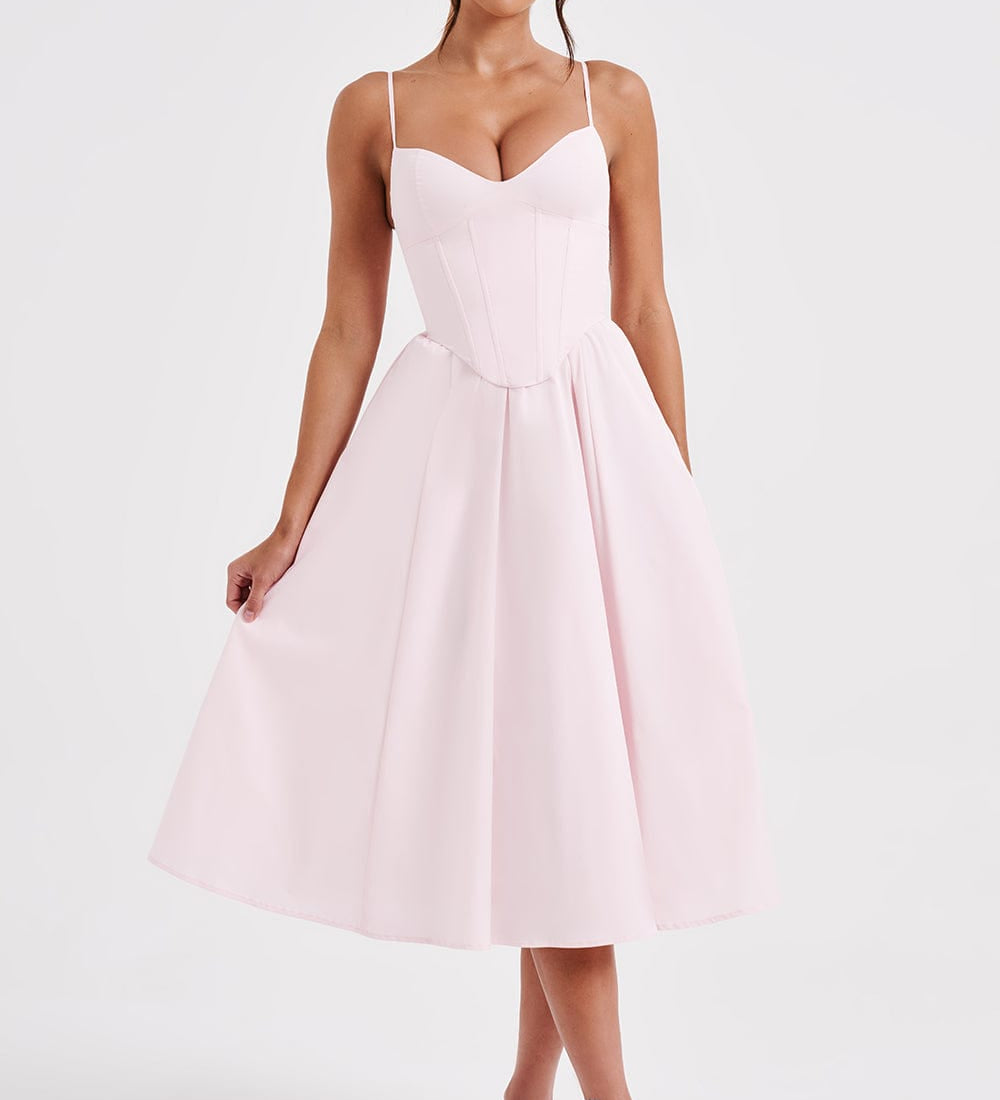 MAILEEN | Elegantes Midi Kleid im Corset Stil