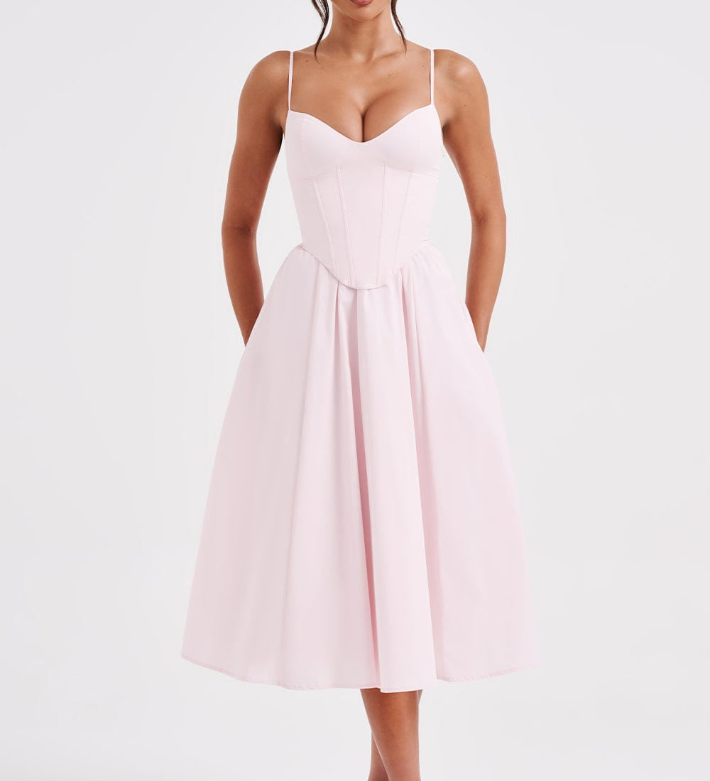 Sommerfeld | Elegantes Midi Kleid im Corset Stil