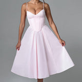 MAILEEN | Elegantes Midi Kleid im Corset Stil