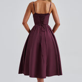 MAILEEN | Elegantes Midi Kleid im Corset Stil