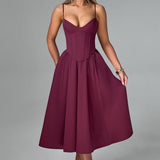 MAILEEN | Elegantes Midi Kleid im Corset Stil