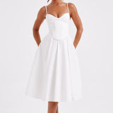 MAILEEN | Elegantes Midi Kleid im Corset Stil