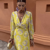 Sommerfeld | Florales Maxikleid mit Wickelausschnitt