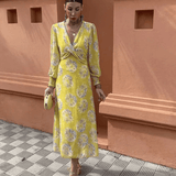 Sommerfeld | Florales Maxikleid mit Wickelausschnitt