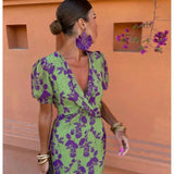 Sommerfeld | Midikleid mit Wickeldetail und floralem Muster