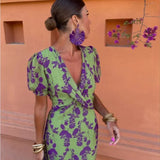 Sommerfeld | Midikleid mit Wickeldetail und floralem Muster