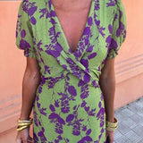 Sommerfeld | Midikleid mit Wickeldetail und floralem Muster
