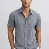 Sommerfeld | Kurzarm-Leinenhemd für Herren (1 kaufen, 1 GRATIS dazu)