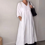 Willia™ – Bequemes, schickes Kleid mit V-Ausschnitt