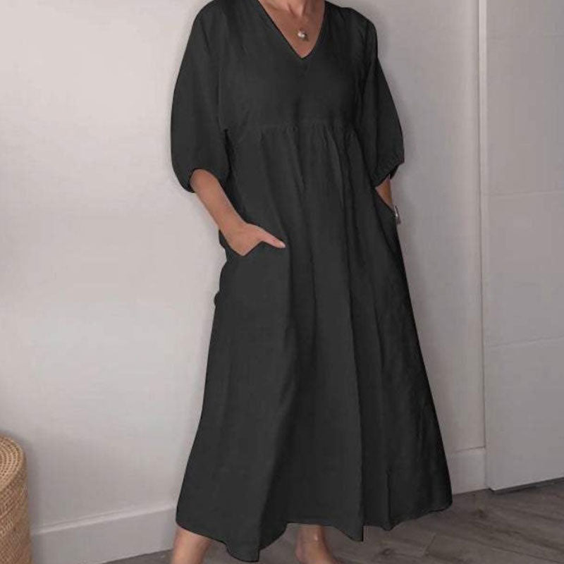 Willia™ – Bequemes, schickes Kleid mit V-Ausschnitt