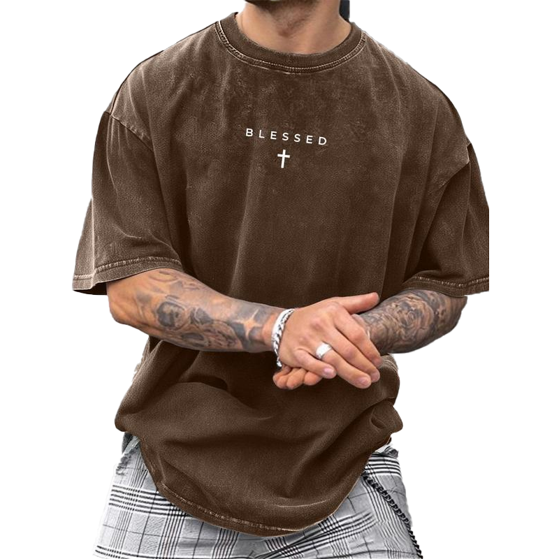 Sommerfeld | Vintage T-Shirt mit Kreuz-Print (1 Kaufen, 1 GRATIS dazu)