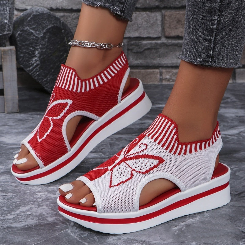 Sommerfeld | Plateau-Sandalen mit offener Zehenpartie