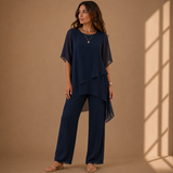 Sommerfeld | Zweiteiliges Set mit mehrlagigem Oberteil und Hose